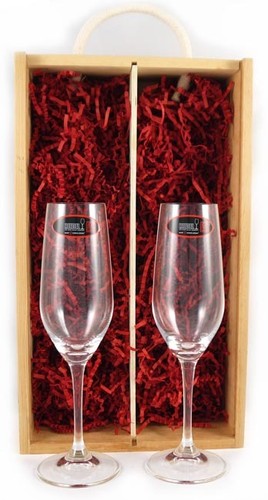Two champagne riedel crystal - two,